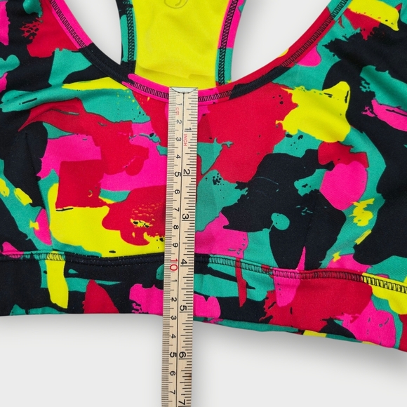 Strong by Zumba Sports Bra Size Medium Red Racer Back Dance Top Support Compress - Picture 10 of 12